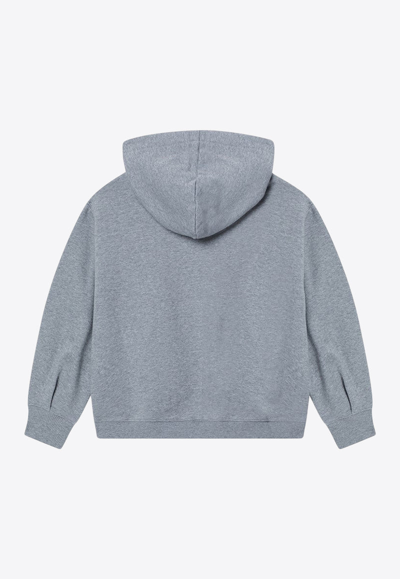 Chloé Kids Girls Logo Print Hooded Sweatshirt Gray C20646CO/R_CHLOE-A46