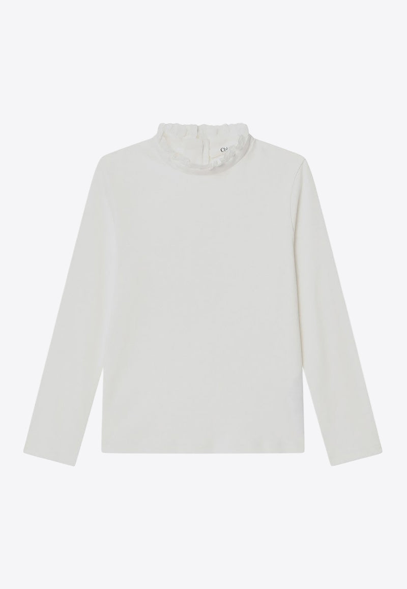 Chloé Kids Girls High-Neck Sweater White C20661CO/R_CHLOE-117
