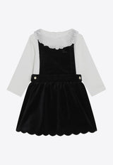 Chloé Kids Baby Girls Layered Velvet Dress Blue C20716CO/R_CHLOE-N68