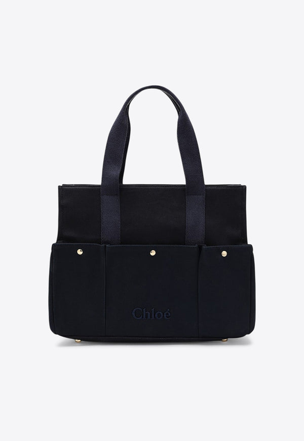 Chloé Kids Babies Diaper Bag with Logo Navy C20764CO/R_CHLOE-859