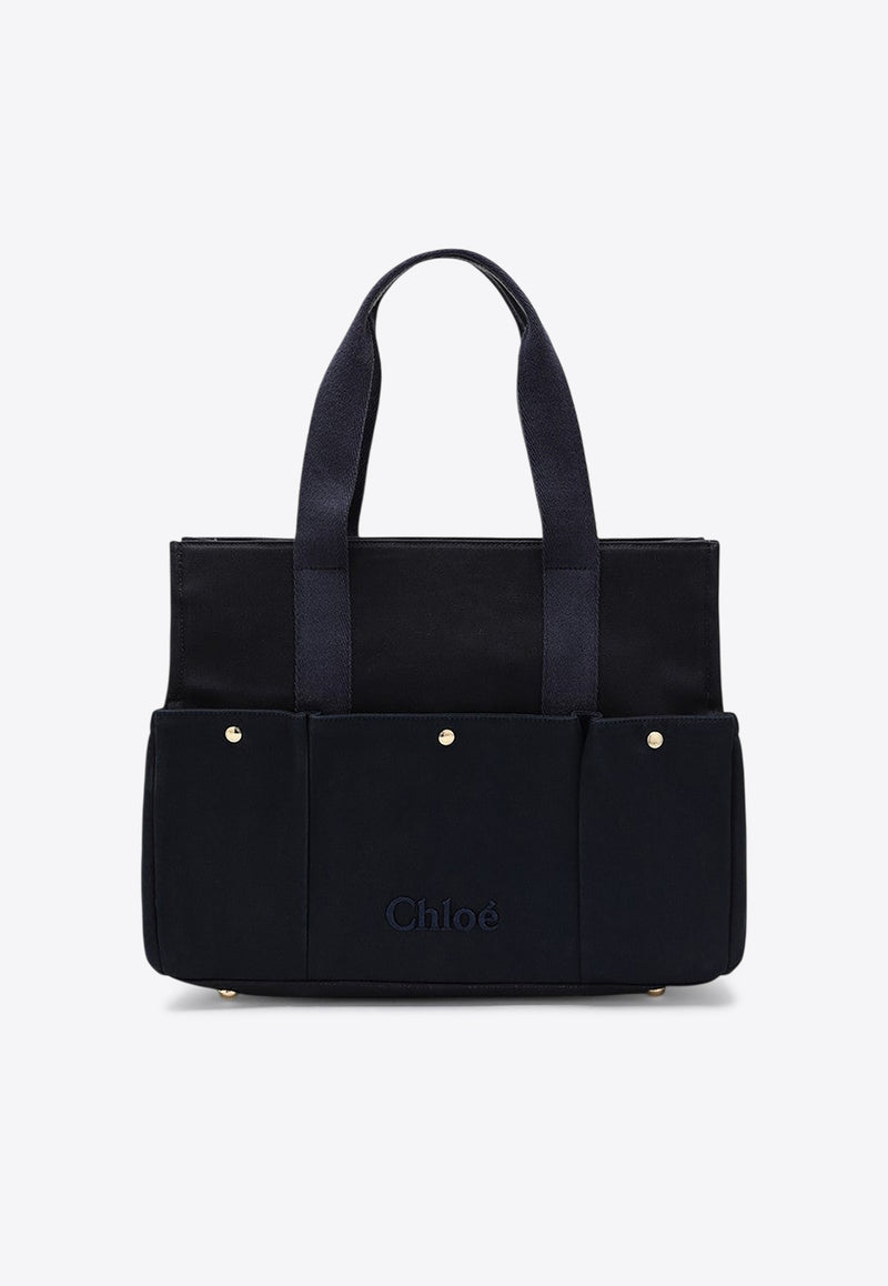 Chloé Kids Babies Diaper Bag with Logo Navy C20764CO/R_CHLOE-859