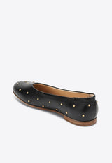 Chloé Kids Girls Studded Leather Ballet Flats Black C20794-BLE/R_CHLOE-09B