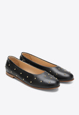 Chloé Kids Girls Studded Leather Ballet Flats Black C20794LE/R_CHLOE-09B