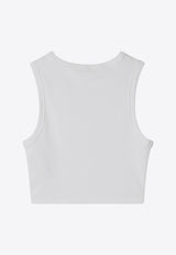 Chloé Kids Girls Embroidered Tank Top White C20852-BCO/S_CHLOE-117