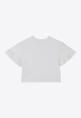 Chloé Kids Girls Logo Cropped T-shirt White C20858-CCO/S_CHLOE-117