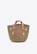 Chloé Kids Girls Logo Basket Tote Bag Natural C20873NF/S_CHLOE-43A