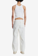 Dion Lee Toggle Parachute Straight-Leg Pants Ivory C2100R23- TRAVELIVORY