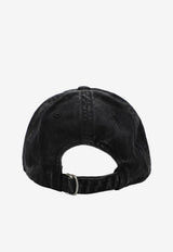 Acne Studios Logo Embroidered Faded Baseball Cap Black C40416UCO/S_ACNE-900