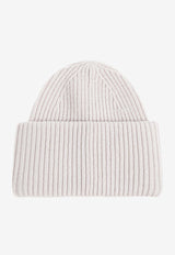Acne Studios Large Face Patch Wool Beanie Gray C40424DWO/R_ACNE-AAB