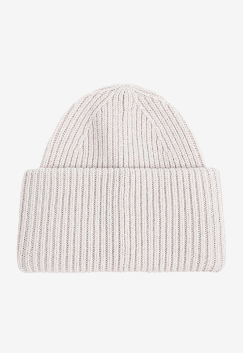 Acne Studios Large Face Patch Wool Beanie Gray C40424DWO/R_ACNE-AAB