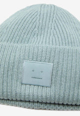 Acne Studios Large Face Patch Wool Beanie Light Blue C40425DWO/R_ACNE-AAT