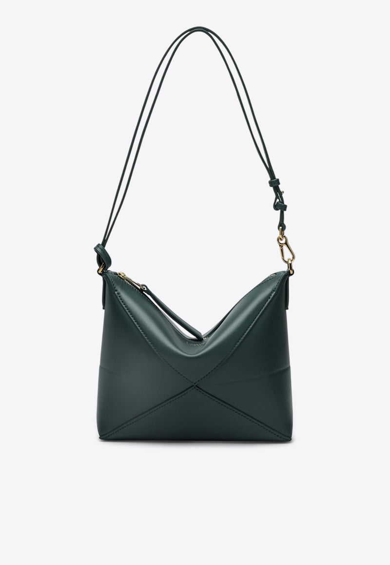 Loewe Puzzle Fold Leather Shoulder Bag Green C510PT1X01LE/Q_LOEW-4535