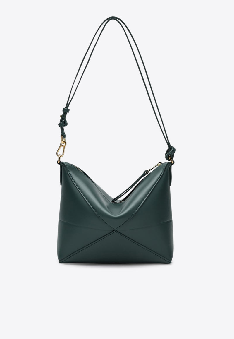 Loewe Puzzle Fold Leather Shoulder Bag Green C510PT1X01LE/Q_LOEW-4535