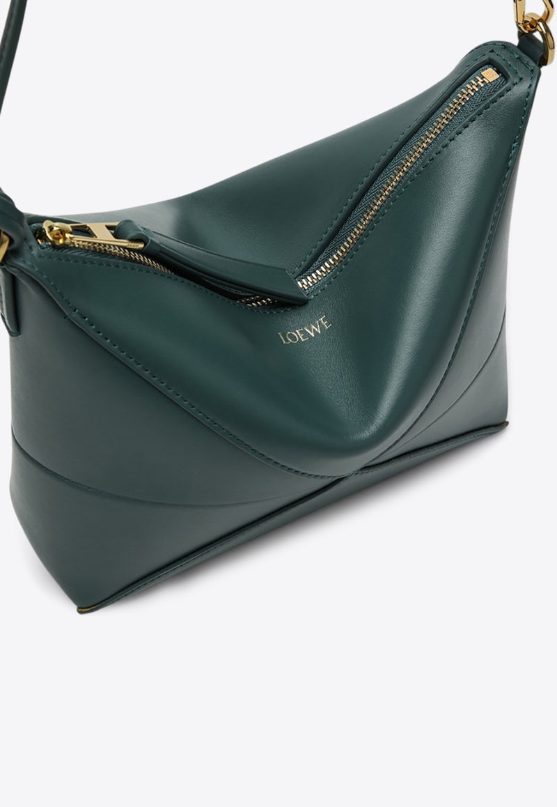 Loewe Puzzle Fold Leather Shoulder Bag Green C510PT1X01LE/Q_LOEW-4535