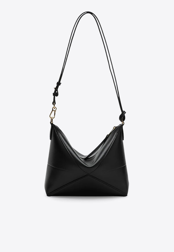 Loewe Puzzle Fold Leather Shoulder Bag Black C510PT1X01LE/S_LOEW-1100