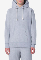 Champion Logo Patch Hooded Sweatshirt Gray C5A101CO/P_CHAMP-X2UC