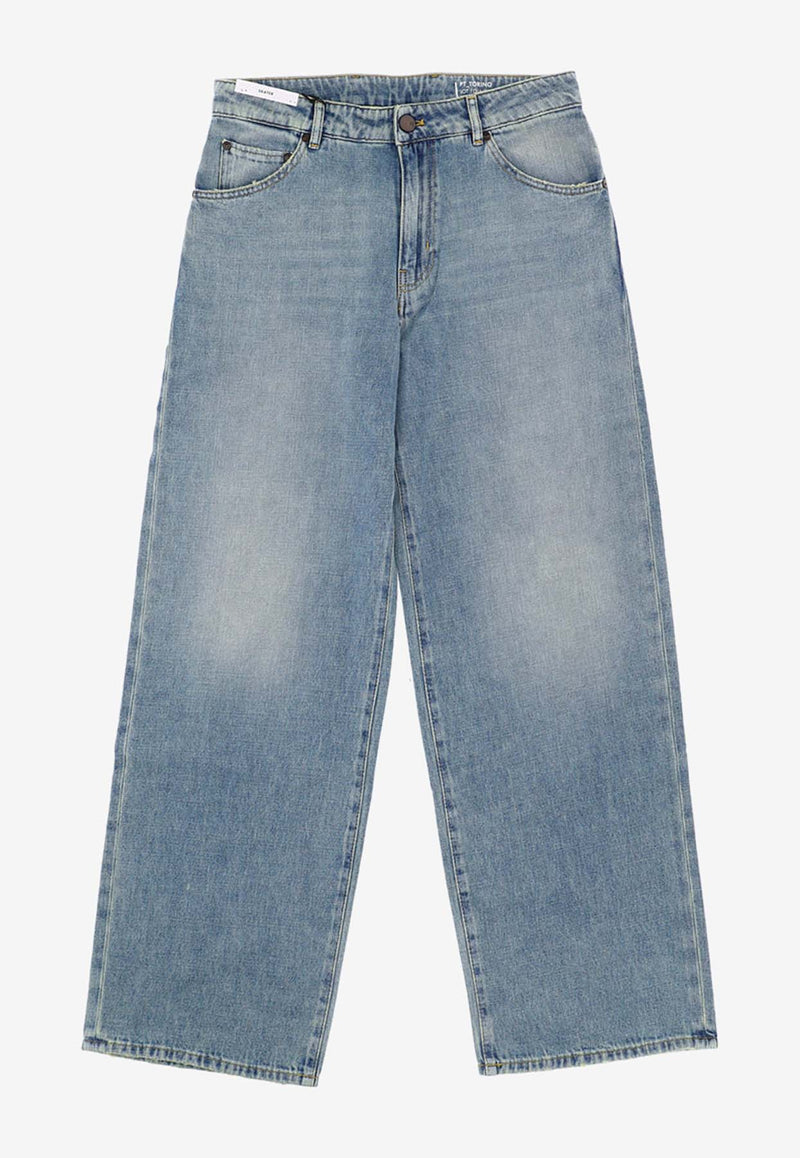 PT Torino Wide-Leg Faded Jeans Denim C5AJ05Z20STY_TX32_MK96