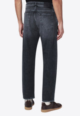 Washed Straight-Leg Jeans