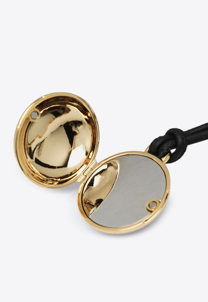 Loewe Anagram Pebbled Locket Bag Charm Gold C621232XFXPR/R_LOEW-8133