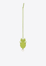 Loewe Leaf Insect Keyring Charm in Beaded Leather Green C621232XH0LE/R_LOEW-1718