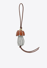 Loewe Leather Mushroom Pendant Key Chain White C621232XK1LE/S_LOEW-9537
