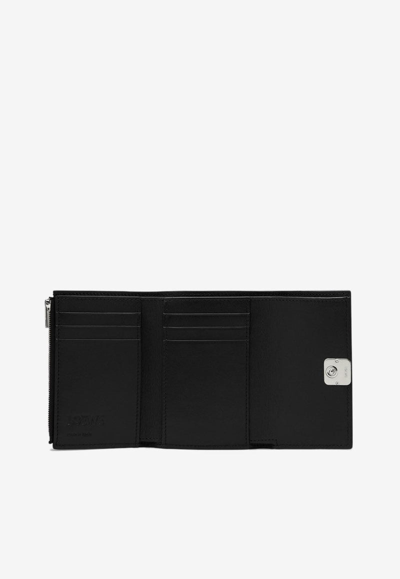 Loewe Small Anagram Vertical Leather Wallet Black C821S33X12LE/Q_LOEW-1100