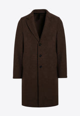 Harris Wharf London Single-Breasted Wool Coat Brown C9123MLC/P_HARWH-458