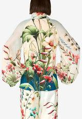 Polimnia Silk Floral Blouse