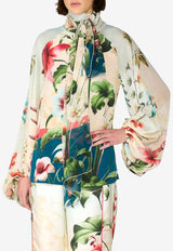 Polimnia Silk Floral Blouse