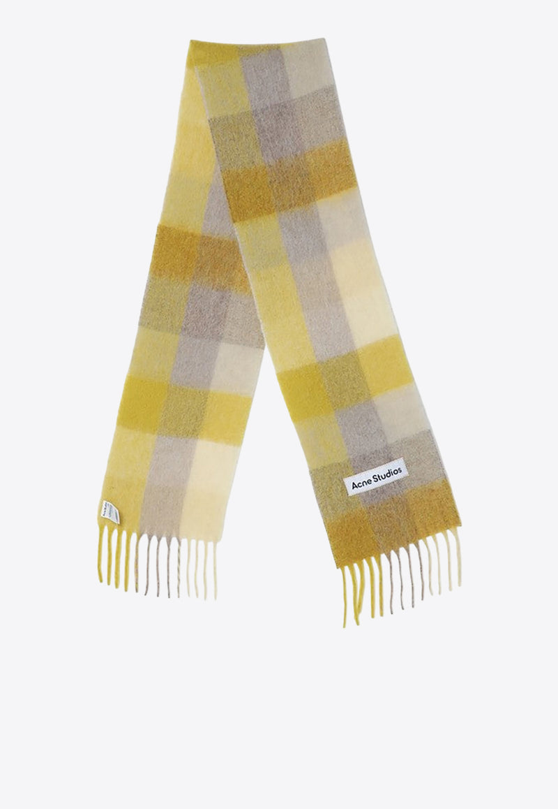 Acne Studios Check-Pattern Wool Scarf Multicolor CA0084WO/P_ACNE-CQX