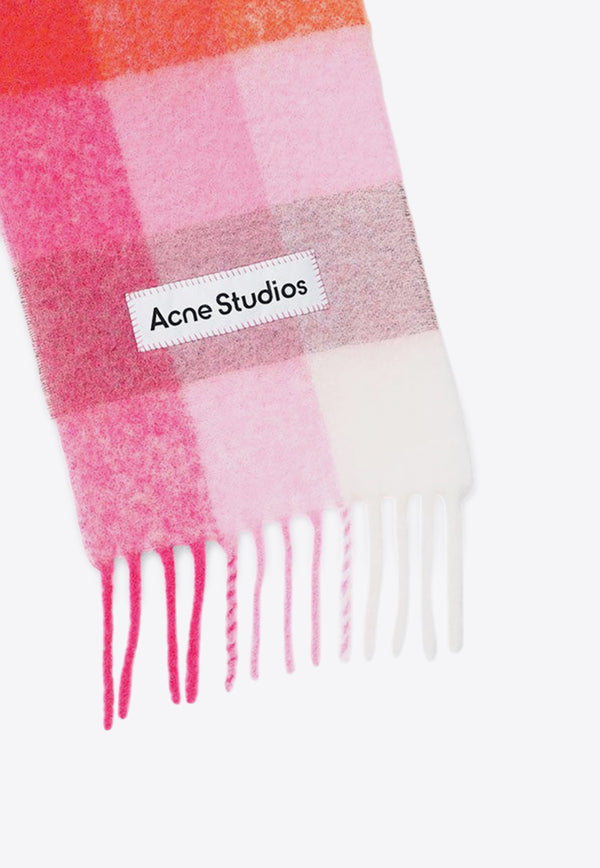 Acne Studios Alpaca Blend Checked Scarf Multicolor CA0084WO/P_ACNE-DQE