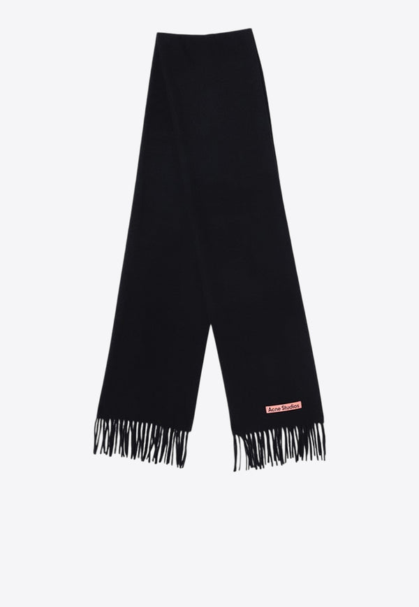 Acne Studios Fringe Wool Scarf Black CA0210UWO/P_ACNE-900