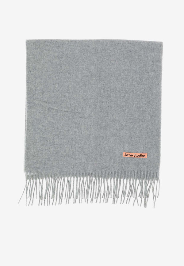 Acne Studios Wool Fringed Scarf Gray CA0210_000_900