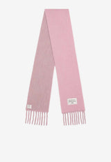 Acne Studios Logo Patch Wool-Blend Scarf Pink CA0343DWO/R_ACNE-AN4