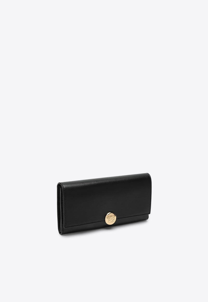 Loewe Anagram Pebble Continental Leather Wallet Black CANBACWX01LE/P_LOEW-1100