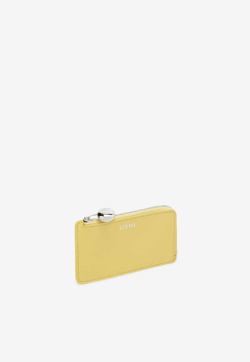 Loewe Anagram Pebble Leather Zip Cardholder Yellow CANBZ40X01LE/P_LOEW-4407