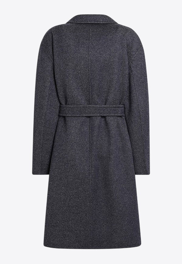 Max Mara Carnia Wool Coat with Denim-Effect Navy CARNIAWO/R_MAXM-001
