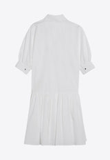 Max Mara Caronte Mini Poplin Shirt Dress White CARONTECO/Q_MAXMS-001