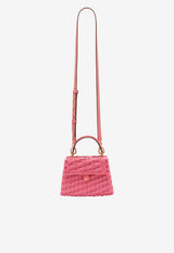 Cult Gaia Nano Sybil Raffia Crossbody Bag Pink CB3677RT3097_PINK