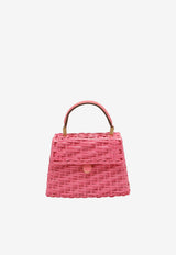 Cult Gaia Nano Sybil Raffia Crossbody Bag Pink CB3677RT3097_PINK