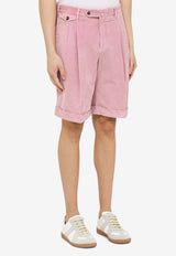 PT Torino Velvet Bermuda Shorts Pink CBBT2PZP0CL1VT97/M_PT0F-N601