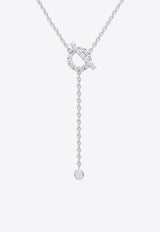Finesse Lariat Necklace in White Gold and Diamonds