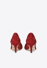 Dolce & Gabbana Bellucci 60 Brooch Lace Pumps Red CD0066 AL198 80304