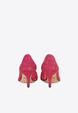 Dolce & Gabbana Bellucci 60 Brooch Lace Pumps Fuchsia CD0066 AL198 80422