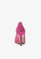 Dolce & Gabbana Bellucci 90 Brooch Lace Pumps Fuchsia CD0101 AL198 80422