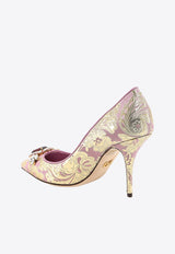 Dolce & Gabbana Cardinale 90 Floral Brocade Pumps Pink CD1590 AW703 8L418