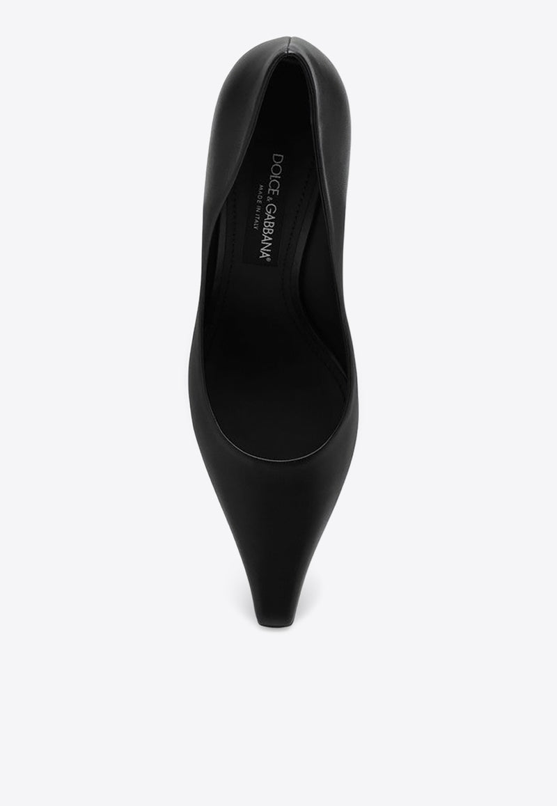 Dolce & Gabbana 110 Leather Décolleté Pumps Black CD1882A1953/P_DOLCE-80999