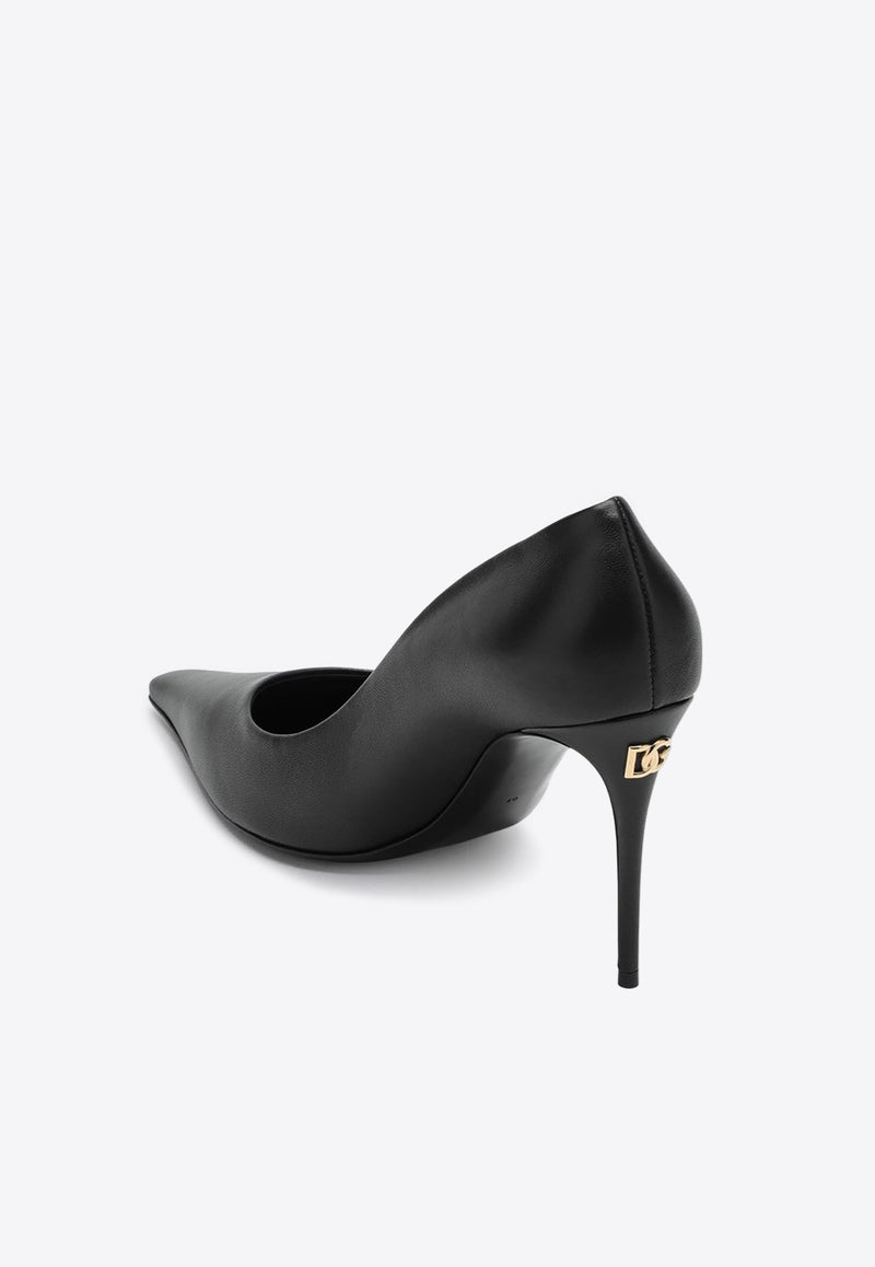 Dolce & Gabbana 110 Leather Décolleté Pumps Black CD1882A1953/P_DOLCE-80999