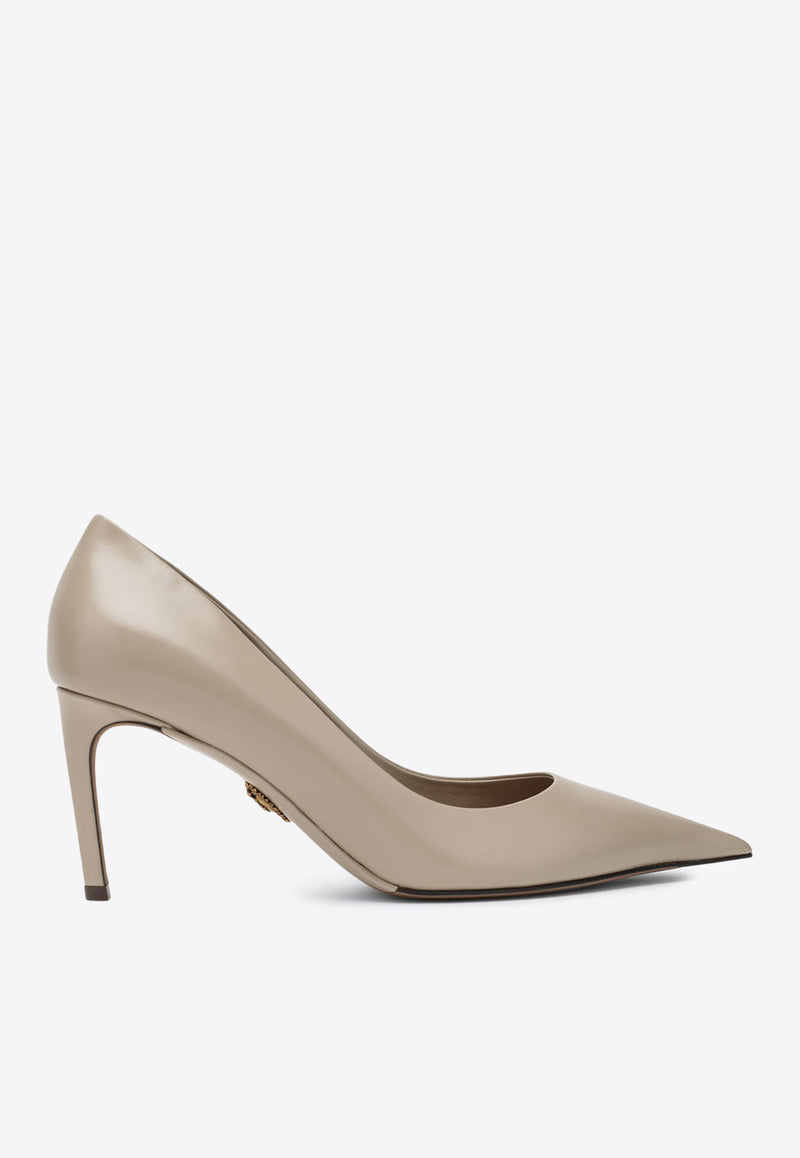 Dolce & Gabbana Devotion 80 Calf Leather Pumps Beige CD1893AP412/R_DOLCE-80010