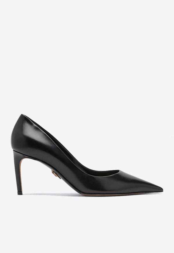 Dolce & Gabbana Devotion 80 Calf Leather Pumps  Black CD1893AP412/R_DOLCE-80999